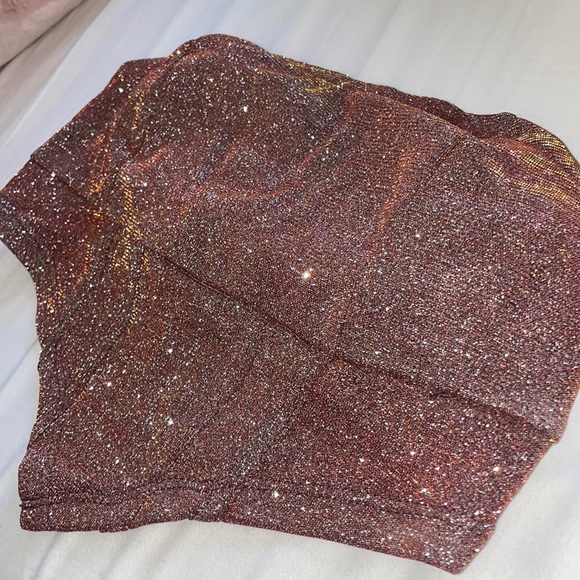 Sparkly Glitter Crop Top Bandeau ✨🪩 - Picture 4 of 5